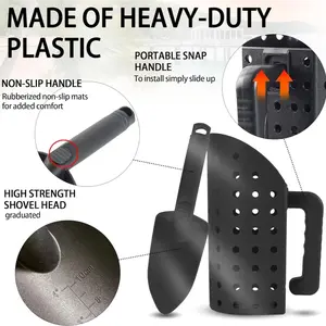 Three-Piece Sand Scoop Set with Handle and Spade, Reusable Beach Play Tool, Outdoor Digging Kit, Small Lightweight Gardening Shovel