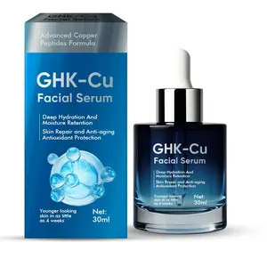 GHK-Cu Peptide Serum for Face, Copper Peptides Anti-Aging Serum - Firming, Wrinkle Reduction & Collagen Boosting with Hyaluronic Acid for Skin Repair & Hydration