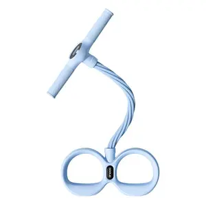Multifunctional Digital Counting Foot Pedal Resistance Band, Rechargeable Timer & Calorie Tracking Pull Rope for Sit-Ups, Leg & Arm Training at Home