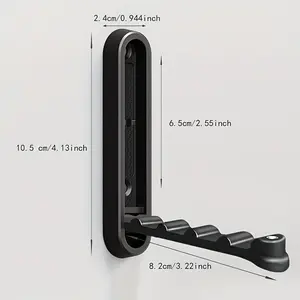 1 Set - A Foldable And Invisible Magnetic Hook Made of Aluminum Alloy. It Is a Bathroom Wall Hook, a Bedroom Door Hook, Used for Hanging Bathrobes, Keys, Bags, Coats, Etc. When Not in Use, It Can Be Folded to Save Space And Be Neat And Convenient