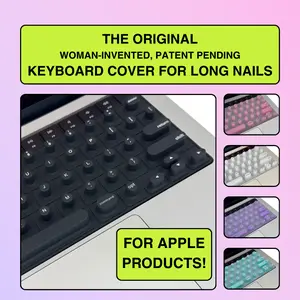 tippy type long nail keyboard cover compatible with Apple devices