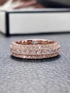 Fashion Rhinestone Decorated Ring, Bridal Rings, Elegant Luxury Jewelry for Wedding Party, Fashion Accessories for Women & Girls