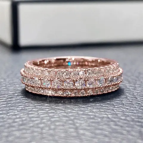Fashion Rhinestone Decorated Ring, Copper Rings, Bridal Rings, Statement Rings, Beautiful Rings, Elegant Luxury Jewelry for Wedding Party, Fashion Accessories for Women & Girls