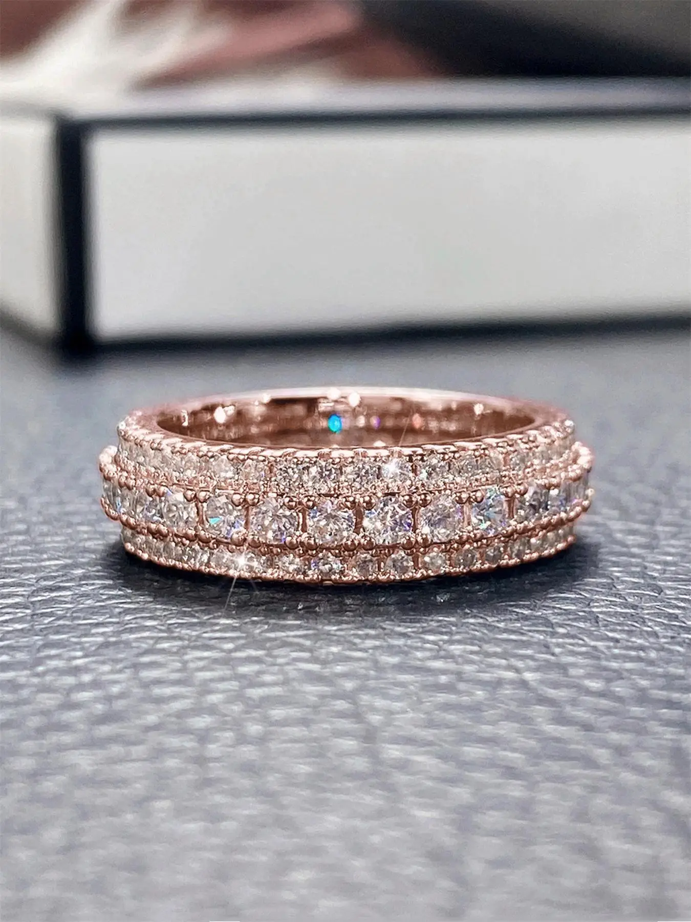 Fashion Rhinestone Decorated Ring, Elegant Luxury Jewelry for Wedding Party, Fashion Accessories for Women & Girls