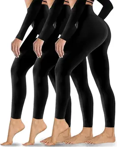 Black Leggings for Women,Tights Buttery Soft  Control Pants Lined Legging for Yoga Workout Athletic