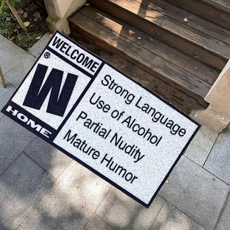 Welcome Door Mat for Room Decor, 1 Count Non-slip Front Door Mat, Indoor Outdoor Entrance Mat for Home, Decorative Mat for Home Living Room Bedroom, H