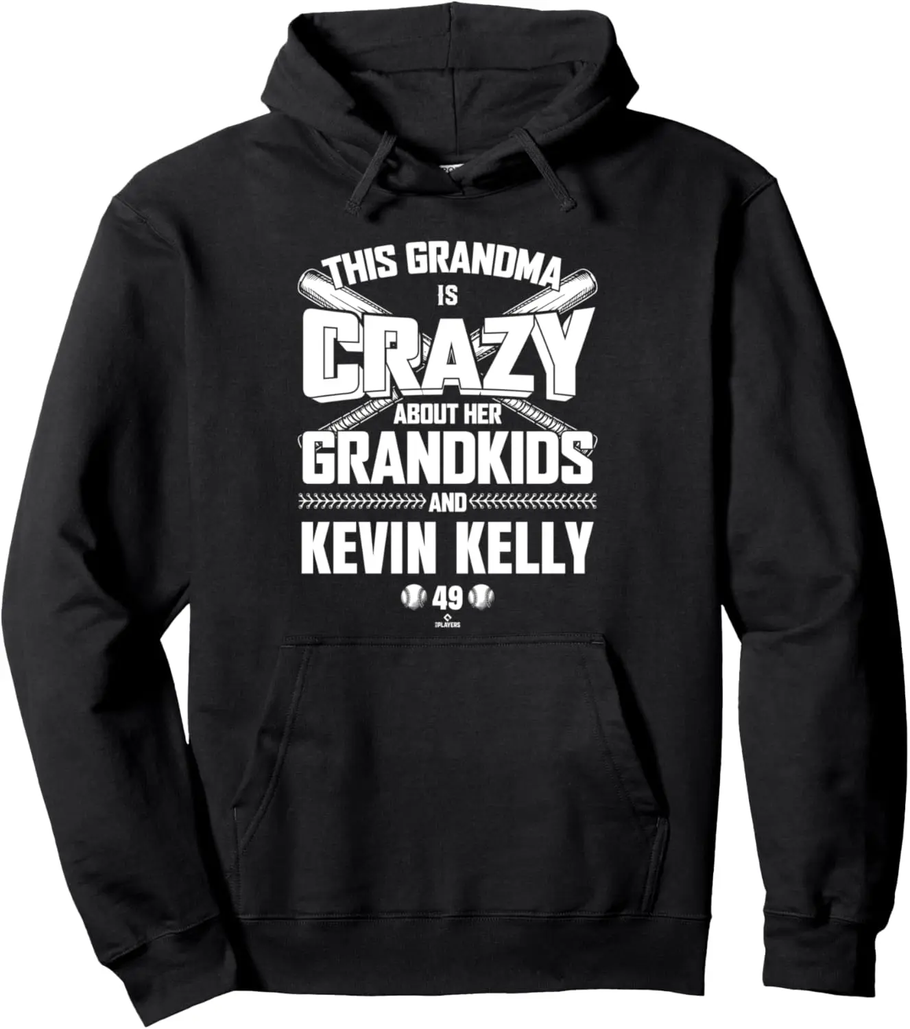 Grandma Crazy for Kevin Kelly Tampa Bay Baseball MLBPA Pullover Hoodie