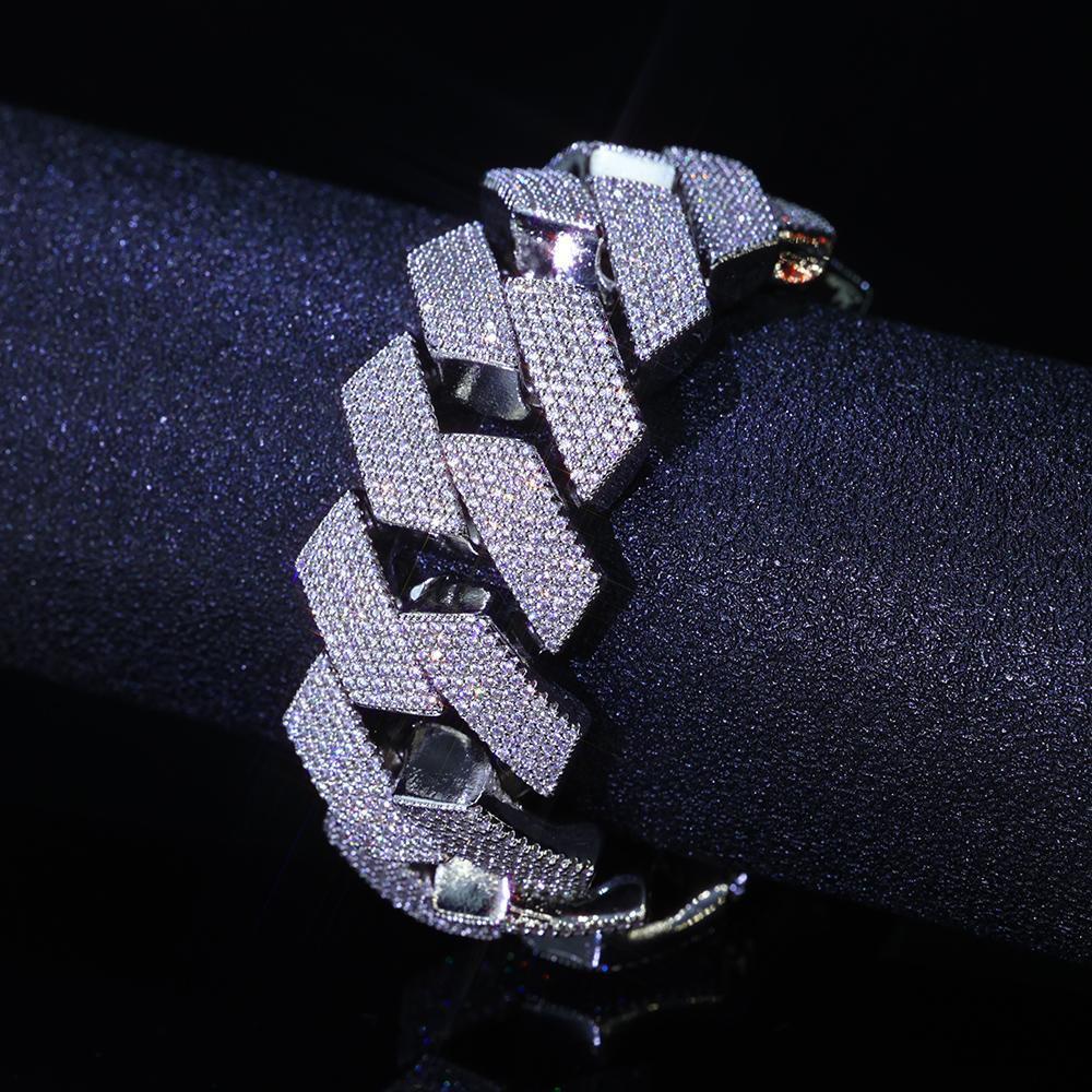 NUOYA 25MM Big heavy Iced Out Bracelet Men Woman Luxury Cz Cuban Link Bracelet Hip Hop Jewelry Drop Shipping ﻿