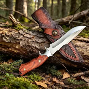 M390 stainless steel wooden handle kitchen knife set with protective knife cover is a high-end, high-quality combination set, perfect for cutting meat, vegetables and fruits, outdoor utensils, Mother's Day gifts, holiday gifts in kitchens and restaurants