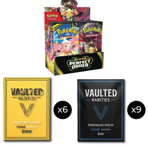 Perfect Order Booster Box + 6 Electric Vaults + 9 Poke Premium Packs