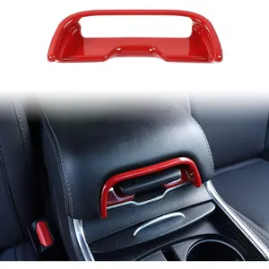 for Charger Center Console Armrest Button Switch Trim Cover for 2011-2025+Dodge Charger, Chrysler 300c Interior Accessories ABS Red