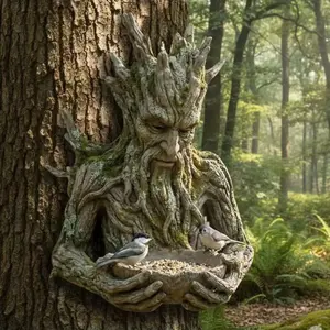 Bird Feeding Sculpture Tree Man Feeder Outdoor Hanging Bird Feeder, Unique Garden Decoration, Attracts Birds Efficiently, Unique Design