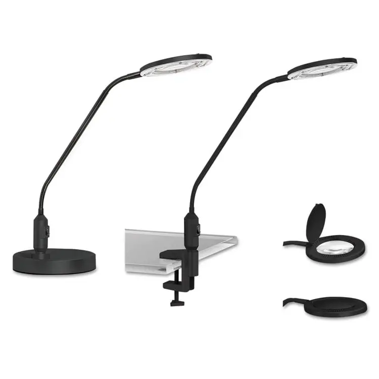 AL Desktop LED Magnifier Lamp - Black