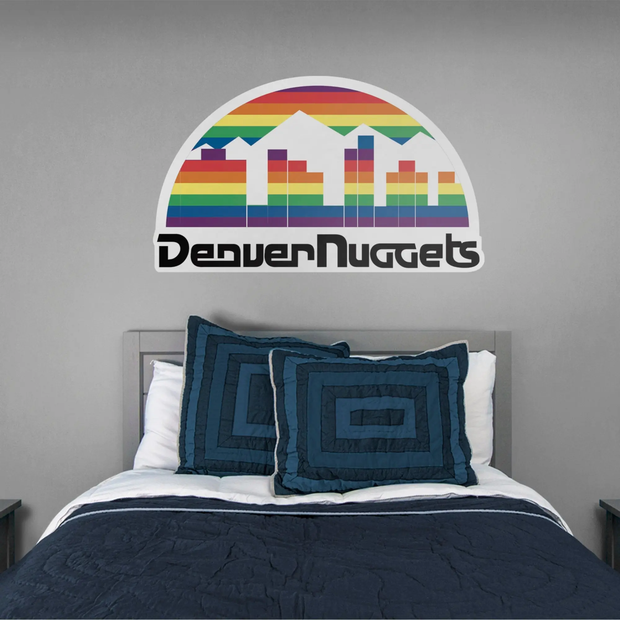 Official NBA Denver Nuggets RealBig Classic Logo Collection Reusable Vinyl Decorative Wall Stickers - Team-Themed Vinyl Decal Wall Decor #1, Team-Themed Wall Stickers