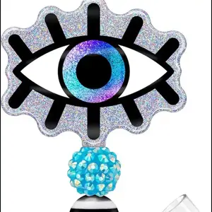 Cute Evil Eye Retractable Badge Reel Identification Card Holder For School Or Work