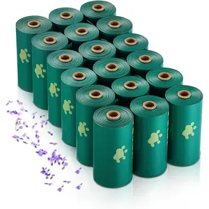 VEVOR Dog Poop Bags, 270 Counts 13 x 9 in, Sturdy & Thick Pet Waste Bags, Biodegradable HDPE Waste Bag Refill Rolls, Lavender Scented, Leak-Proof Trash Bag for Doggie Cat Pet, Dispenser Not Included