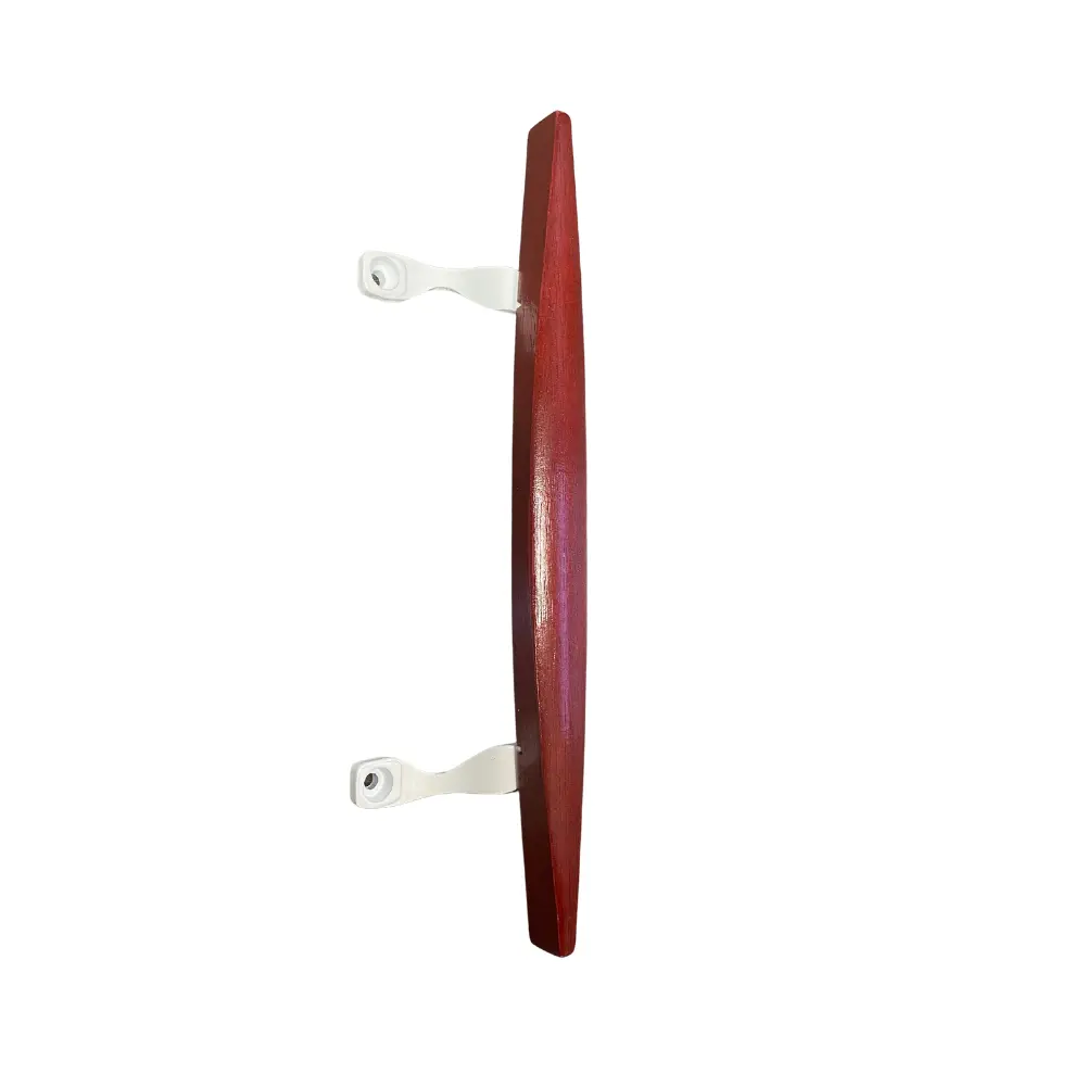(DH-101-WHITE) Canoe Style Wooden Handle for Sliding Doors, 6-5/8" Hole Space - White