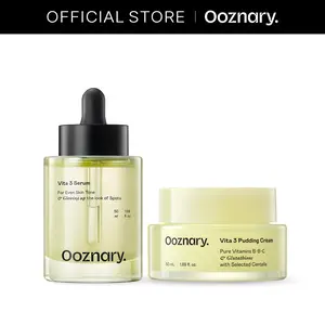 [Ooznary]  Dark Spot Solution Vita 3 Duo | Gentle Serum & Pudding Cream Set | Triple Vitamin Formula with  Pure Vitamin C Powder for Glow | Glass Skin | Dark Spot | Made in Korea