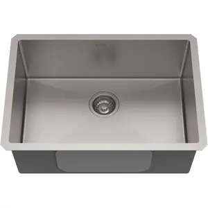 Standart PRO 26-Inch 16 Gauge Undermount Single Bowl Stainless Steel Kitchen Sink, KHU100-26