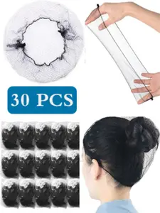 30 Pack Hair Nets 24 Inch Invisible Durable and Comfortable Unisex Hair Nets for Wigs Kitchen Use and Ballet Updos