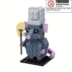 MOC Classic Animated Movie Animal Remy Building Block Assembly Model Brick Toy Kitchen Cartoon Character Suitable for Family and Friends Holiday Gift
