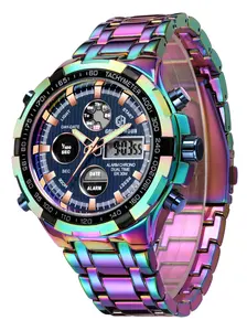 Vibrant Color Men's Watch, Multi-Function Sports Electronic Watch, Stopwatch Quartz Watch, Waterproof, Gift, Special Edition
