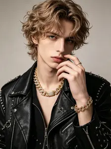 2 Piece Set Rhinestone Cuban Chain Necklace Bracelet Set, /silver Color, Y2K Punk Jewelry for Music Festival Beach Vacation