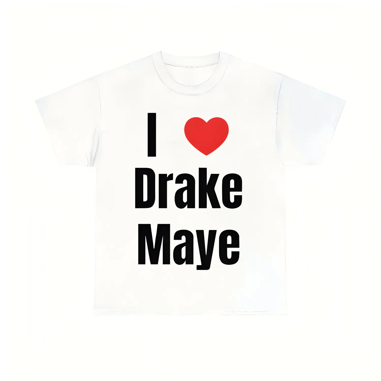 Men's Cotton Game Day Gear Round Neck Short-Sleeve T-Shirt - I Heart Drake Maye Menswear Top for Casual Fans