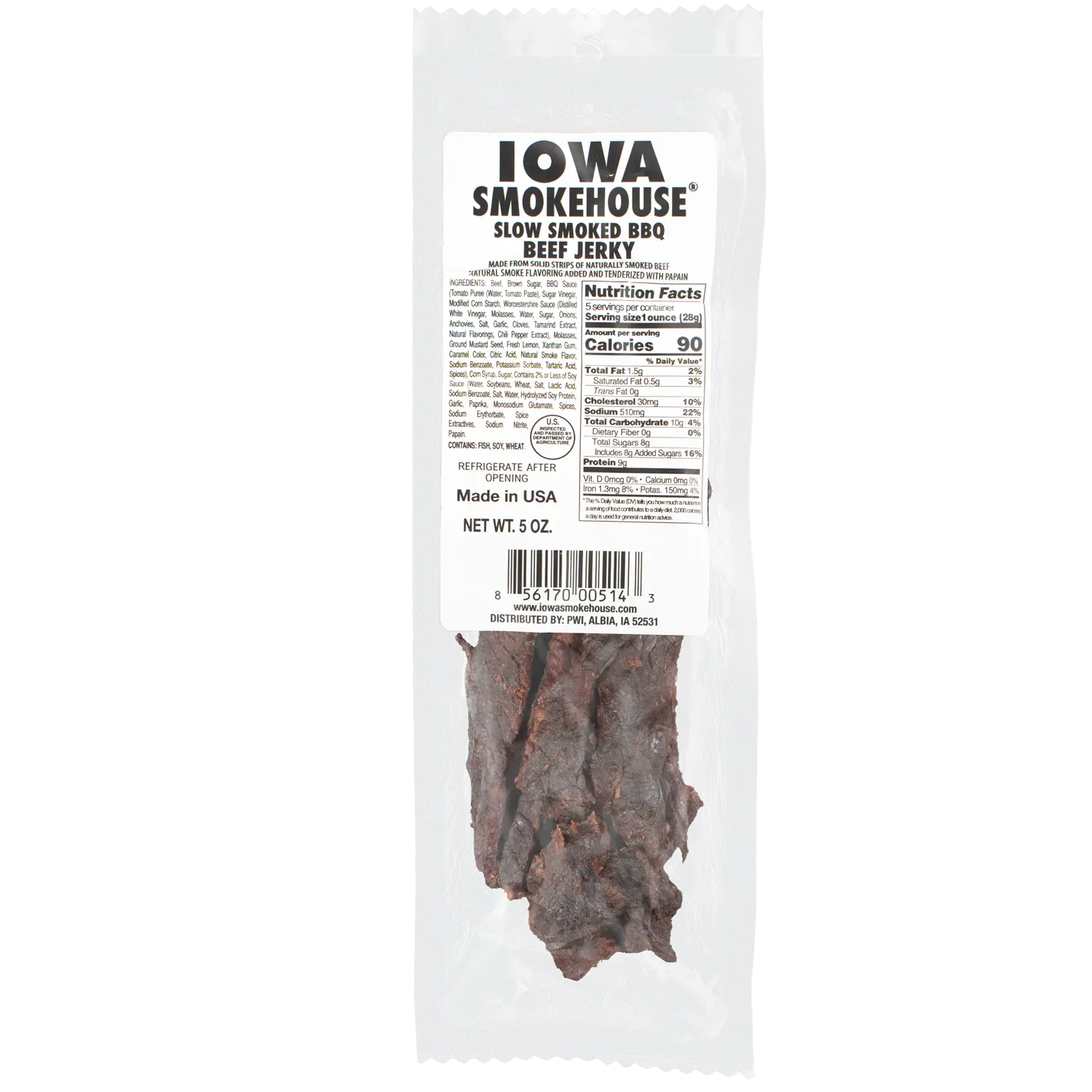 5 oz Beef Jerky Slow Smoked BBQ
