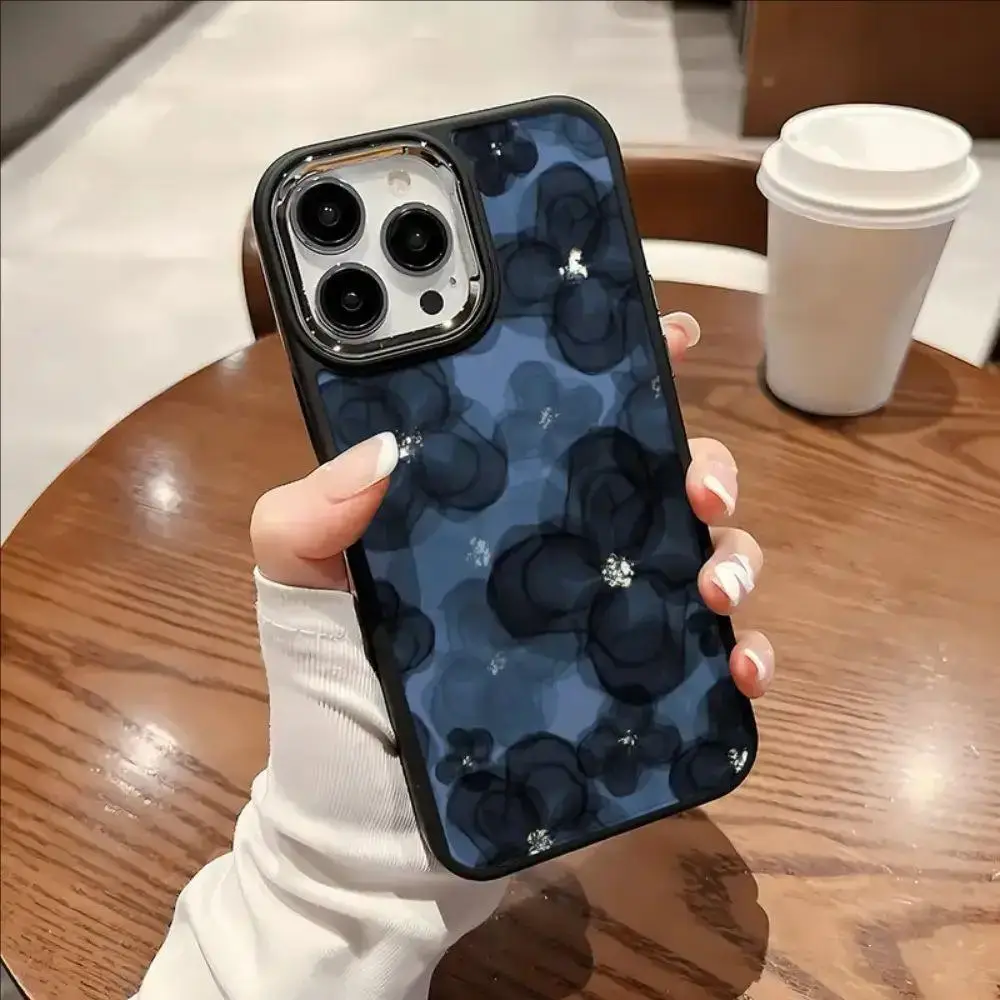 Fall Fashion Flower Pattern Phone Case, 1 Count Decorative Phone Protective Cover, Phone Accessory, Phone Cases Compatible With iPhone X 11 12 13 14 1