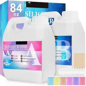 Mold Making Kit, 84oz 10A Elastic Liquid Silica Gel for Casting  molds and Candle & Soap Mold,Fast Cure Translucent   Rubber