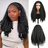 Auvzy Headband Wig 24 Inch Afro Curly Wigs for Black Women Braided Hair Texture with Unique Bouncy Curls Glueless Half Wig Beginner-Friendly, Curly Elastic Band Wig