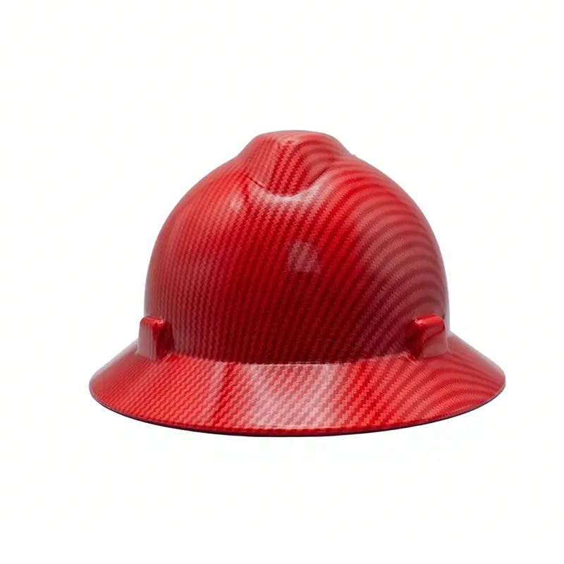 Carbon fiber helmet bright red