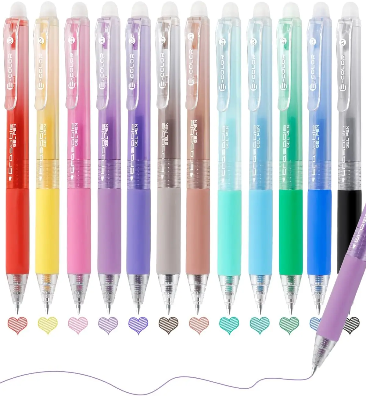 12colors Retractable Erasable Gel Pen Set - Back to School, Reusable Ink Pens for College & Elegant Students, Note Taking Tools, Reusable Pen, Class Reward Gift Idea, School Supplies