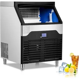 260LBS/24H Commercial Nugget Ice Maker, Stainless Steel Under Counter Ice Machine with 145LBS Large Ice Storage Bin, Self Cleaning Ice Maker for Bar, Restaurant, Cafe and Home