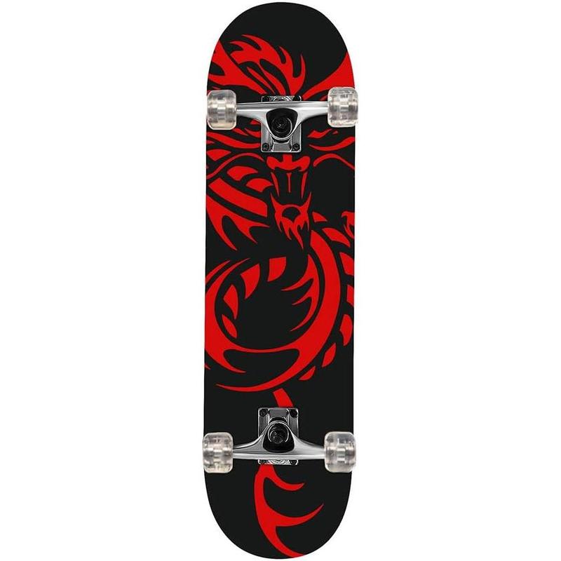 skateboard 31 inch Double Kick Skateboard Cruiser Longboard 8 Layer Maple Deck for Kids Beginners with PU  ABEC-7 Bearings & Carrying Bag Silent Wheels skateboard