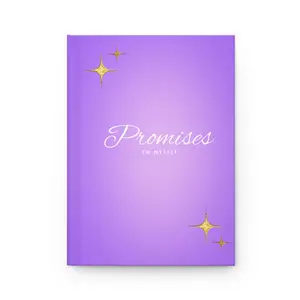 "Promises to Myself" Hardcover Journal — Purple Self-Care Gratitude Notebook