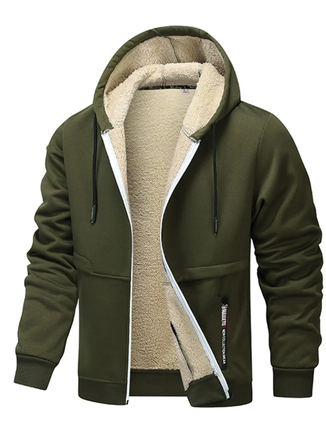 Men's Hooded Sports Sweatshirt, Athletic Hoodies, Soft Fleece Fabric, Inner Plush Lining, Winter Wear, Pocket Design, Outdoor Casual Hiking Camping, Pockets Hoodie, Dual Layer Hoodie