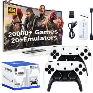 M15 Plus Wireless Retro Game Stick, 2026 Upgraded 4K HDMI Output Console, 20,000+ Games & 23+ Emulators, 128GB SD Card, Plug and Play Video Game Controller for TV/Monitor, Ideal Electronic Gift