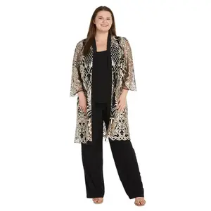 R&M Richards 2779W Sequin Plus Size Mother of the Bride Jacket Pant Suit