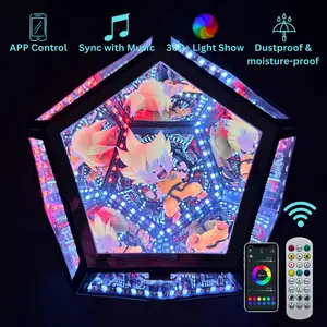 Acrylic Display Case with infinity RGB Light,  Dustproof Showcase Storage for Collectibles, Action Figures, Mini Toys,Watch and jewelry storage box