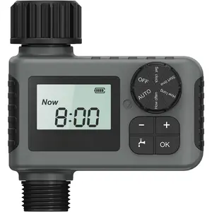 Outdoor Garden Hose Faucet Timers, Programmable Water Sprinkler Timer with Rain Delay/Manual/Automatic Drip Irrigation and Lawn Watering System for Yard, 1 Outlet