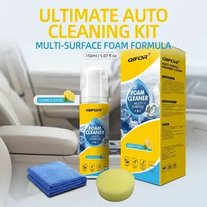 QIFOR Magic Foam Car Cleaner: Instant Grease & Grime Remover for All Interior Surfaces | Multi-Enzyme Stain Eraser for Car Seats & Mats