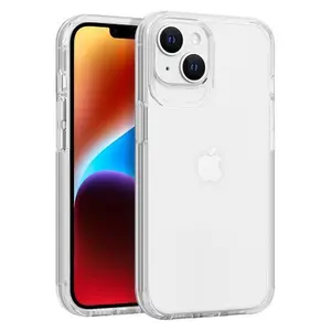 Apple iPhone 14 (6.1) / iPhone 13 (6.1) - Clear PC Hard Back with Clear TPU Edge Bumper