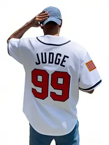 Men's Usa Baseball #99 Jersey, Athletic Tops, Quick-Dry Short Sleeves, Loose Fit Design, High-Quality Material, Perfect for Spring & Fall Sports