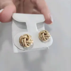 Elegant Gold Knot Stud Earrings for Women - Classic Design & Durable Craftsmanship - Perfect for Everyday Wear