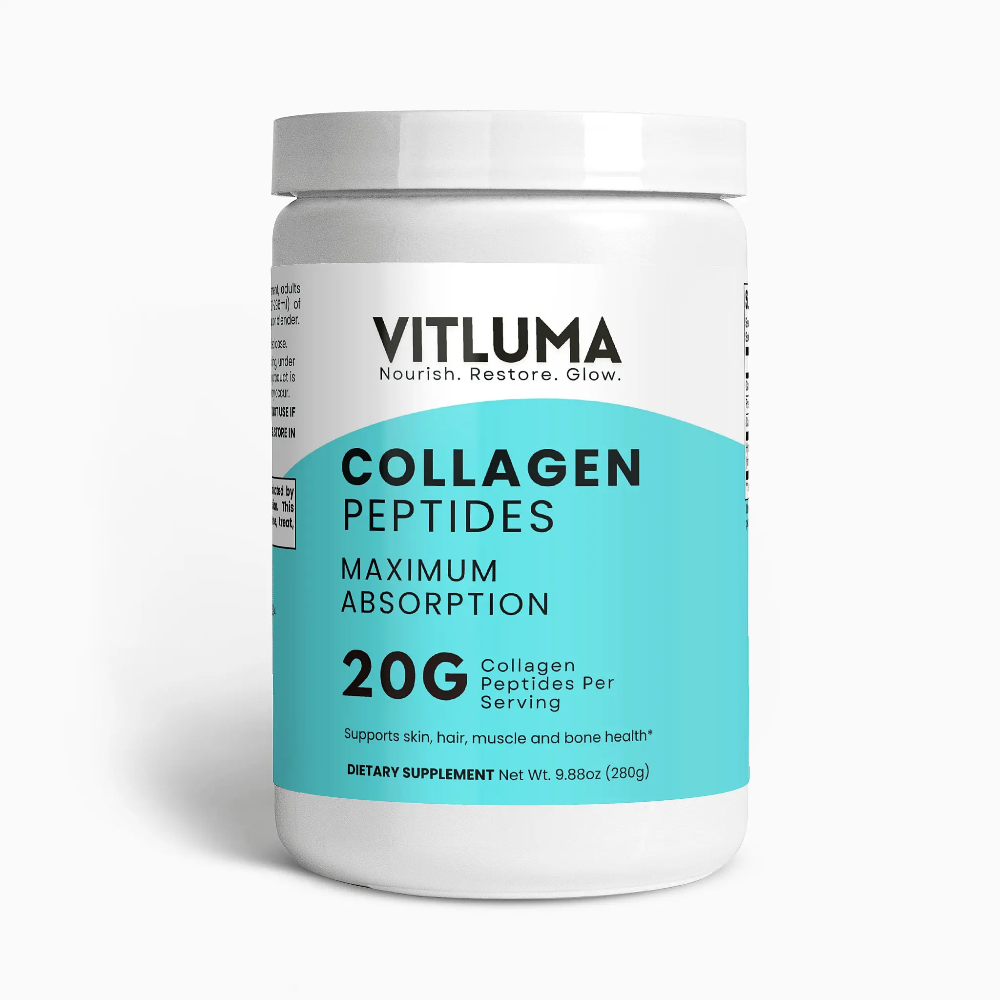 VITLUMA Grass-Fed Collagen Peptides | Daily Glow Formula | Types 1 & 3 | Unflavored | Made in USA