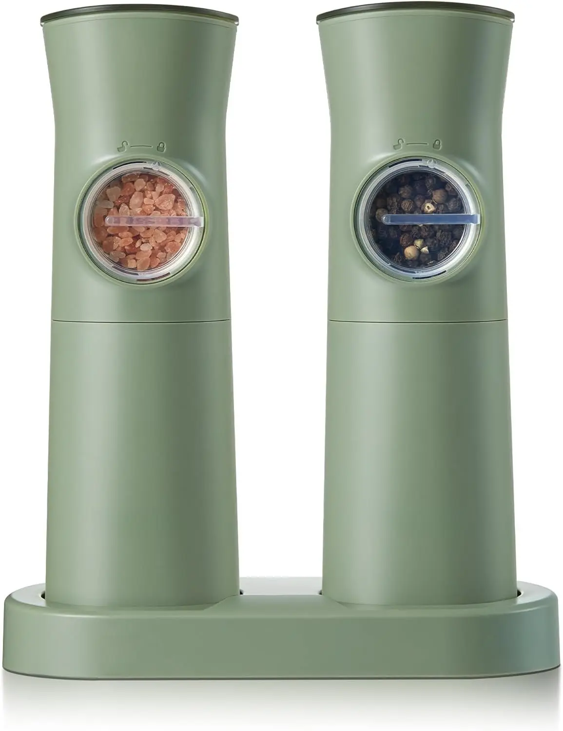 Gravity Electric Salt and Pepper  Set Rechargeable, Automatic Salt and Pepper  Set with USB C  Base, Gravity Salt and Pepper Shakers Set Electric