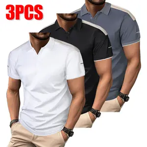 Men’s lightweight, soft polo shirt—breathable and comfortable for summer, suitable for casual wear and business. Standard fit with a classic button placket and stylish contrast color details. Skin-friendly and soft, ideal for vacations and everyday commut
