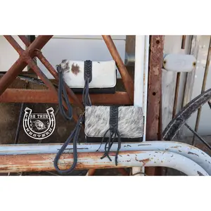 The Braided Cowhide Wristlet Wallet